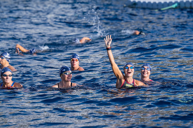  Europos meistrų čempionate Madeiroje plaukikai varžėsi ne tik baseine, bet ir atvirame vandenyje. Pedro VASCONCELOS nuotr.