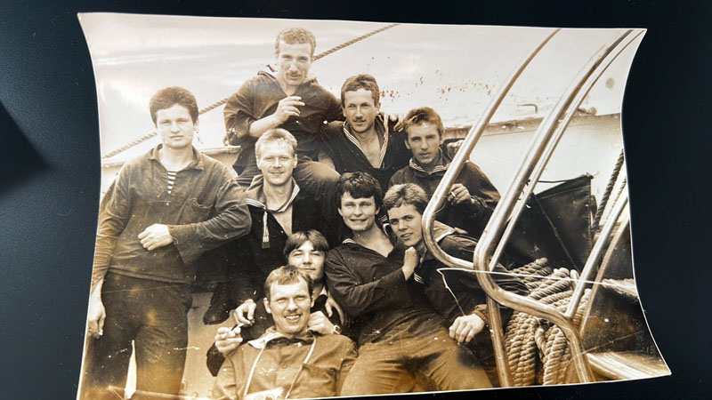 PRAKTIKA. Gintautas Libikas būdamas kursantas praktiką atliko legendiniame burlaivyje „Sedov“.