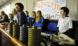 Klaipėdos miesto Tarybos nariai sulaukė protesto