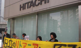 Tokijuje vyko protesto akcija prieš Hitachi branduolinį eksportą į Lietuvą po referendumo sprendimo