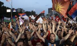 Makedonijoje vyksta premjerą Nikolą Grujevskį palaikantys protestai