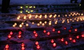 Žvakelių uždegimo akcija „Vienybės laiptai“