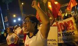 Manifestacija Peru sostinėje baigėsi riaušėmis