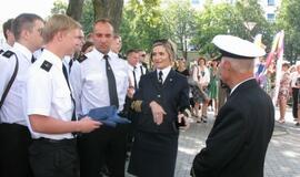 Būsimiems jūrininkams teikiami diplomai