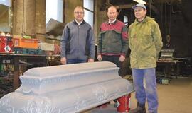 Baigiamas restauruoti grafienės sarkofagas