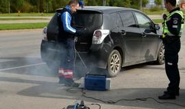 CO kiekiai automobilių išmetamosiose dujose