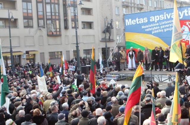 Mitinge "Už Lietuvą! Už teisingumą!" - pagyros Antikorupcijos komisijai