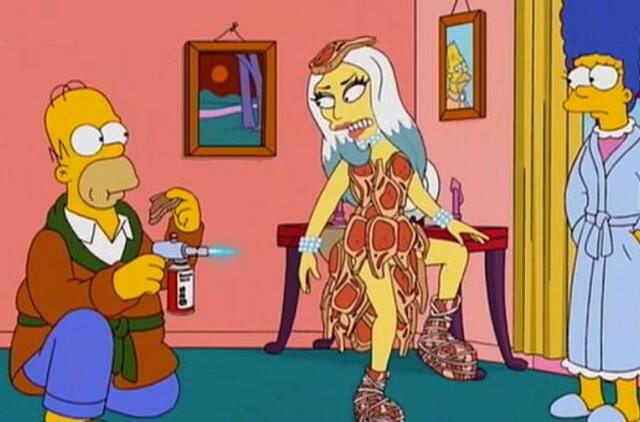 Ar Homeriui Simpsonui TV3 eteryje pavyks suvalgyti garsiąją Lady Gagos mėsos suknelę?
