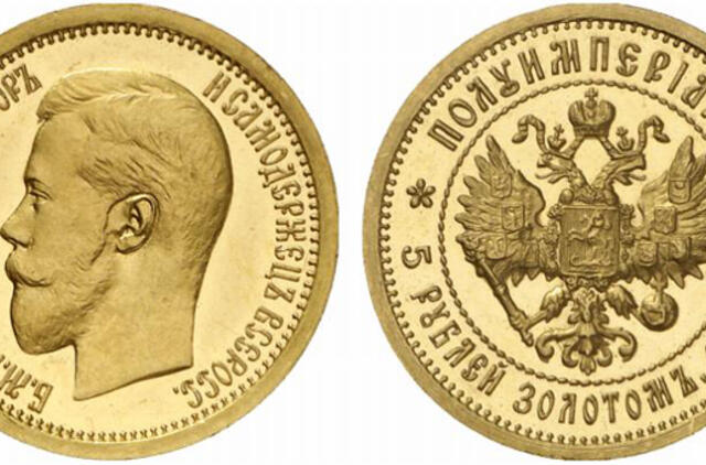 Berlyne rusų auksinė moneta parduota už 180 tūkstančių eurų