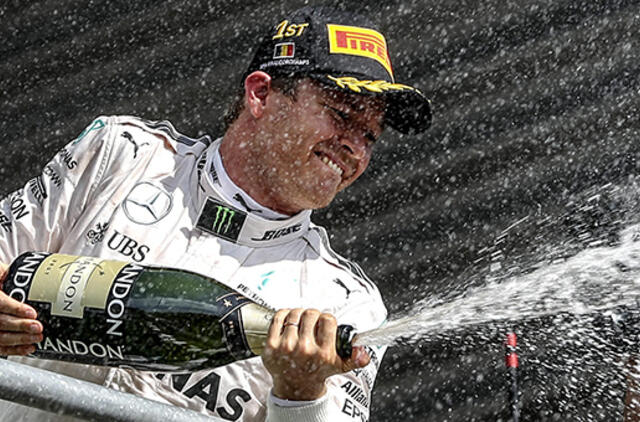 Belgijos "Grand Prix" lenktynes laimėjo vokietis Nikas Rosbergas