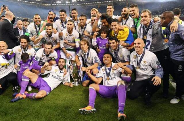 „Real“ futbolininkai 12-ąjį kartą tapo Čempionų lygos nugalėtojais