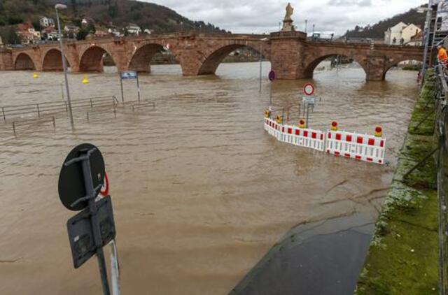 Dėl aukšto vandens lygio kai kuriose Vokietijos upėse nutraukta laivyba