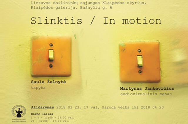 „Klaipėdos galerijoje“ atidaroma audio ir tapybos instaliacijos paroda „Slinktis/In motion“