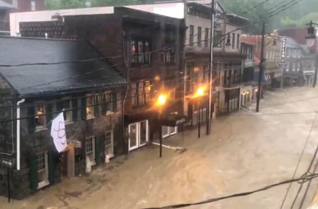 Merilando valstijos gubernatorius dėl potvynio Elikoto mieste paskelbė nepaprastąją padėtį