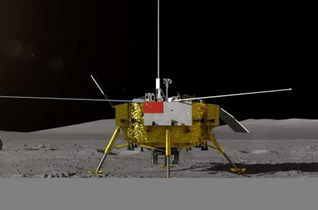 Kinijos zondas su mėnuleigiu pirmąkart nusileido tolimojoje Mėnulio pusėje