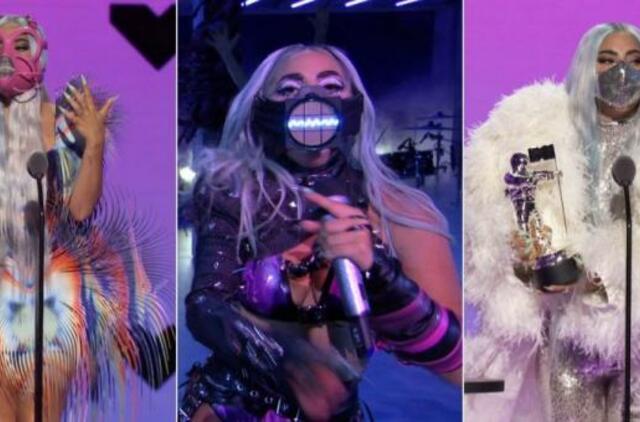 MTV apdovanojimuose Lady Gaga stebino įvaizdžiu: vos spėjo persirenginėti
