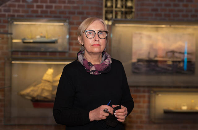 VADOVĖ. Olga Žalienė, Vilniaus universitete įgijusi istoriko specialybę, Lietuvos jūrų muziejuje dirba nuo tų metų, kai jis buvo atidarytas - nuo 1979-ųjų. Vadovauja jam nuo 2002 metų. Vitos JUREVIČIENĖS nuotr.