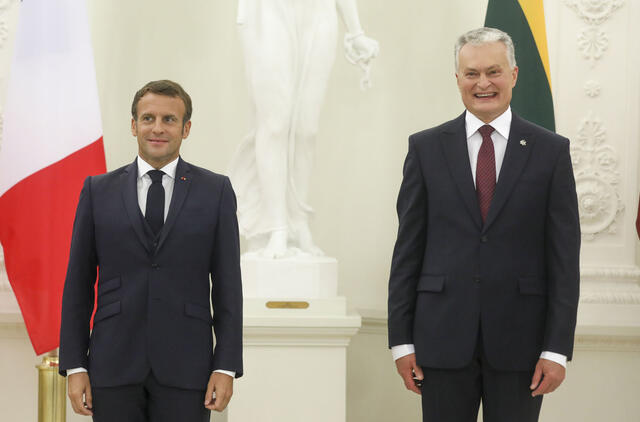 G. Nausėda susitiko su Prancūzijos prezidentu E. Macronu