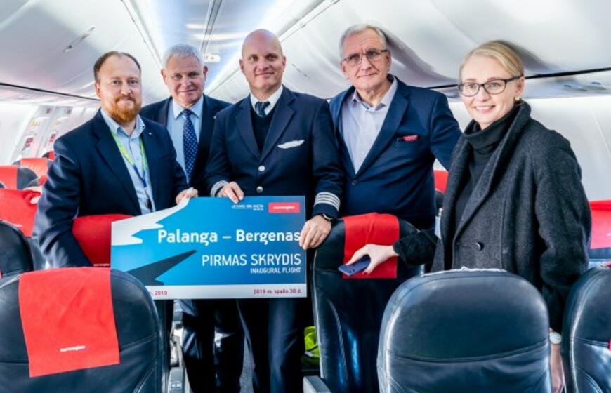 Į Bergeną iš Palangos oro uosto pakilo pirmasis lėktuvas