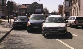 Galinio Pylimo gatvėje susidūrė trys automobiliai