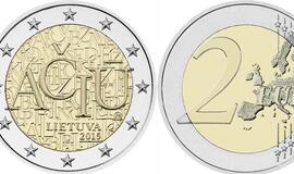 Dviejų eurų monetoje - žodis AČIŪ