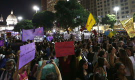 Brazilijoje vyko protesto manifestacijos prieš smurtą moterų atžvilgiu