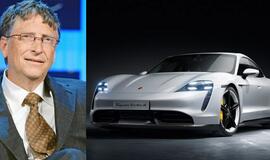 Milijardierius Billas Gatesas savo automobilių kolekciją papildė pirmuoju „Porsche“ elektromobiliu