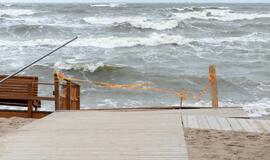 Audra nusiaubė Klaipėdos paplūdimius
