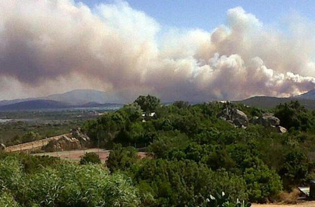 Sardinijoje plinta miškų gaisrai
