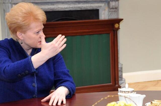 Dalia Grybauskaitė prisipažino sukėlusi krizę