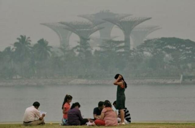 Rekordinis užterštumas Singapūre: žmonės gyvena su dūmų skoniu burnoje