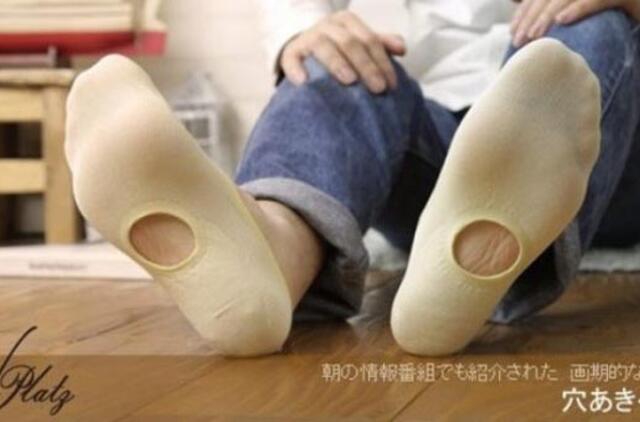 Japonų išradimas: nuo skylių kojinėse apsaugo... speciali skylė kojinėse