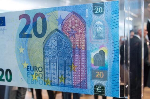 Pristatytas naujas 20 eurų nominalo banknotas
