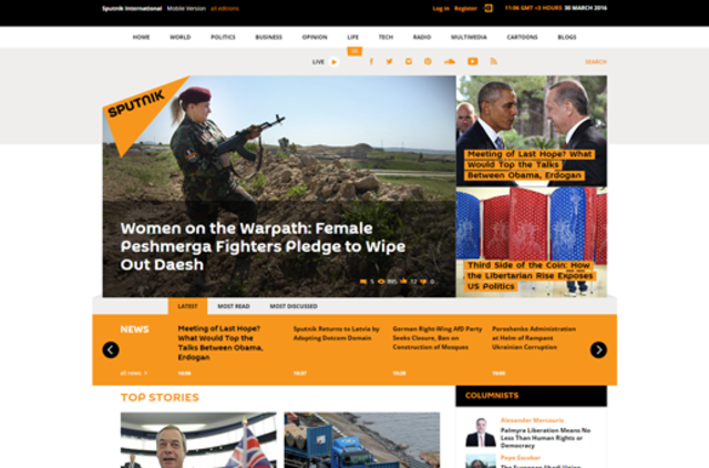 Latvija blokuoja rusų naujienų svetainę "Sputnik" - tai Kremliaus "propagandos priemonė"