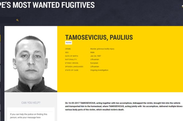 Tarptautinės kampanijos „Most Wanted“ akiratyje - lietuvis Paulius Tamoševičius