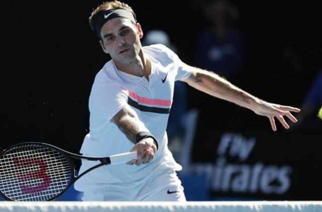 Šveicaras Rogeris Federeris iškopė į „Australian Open“ turnyro ketvirtfinalį