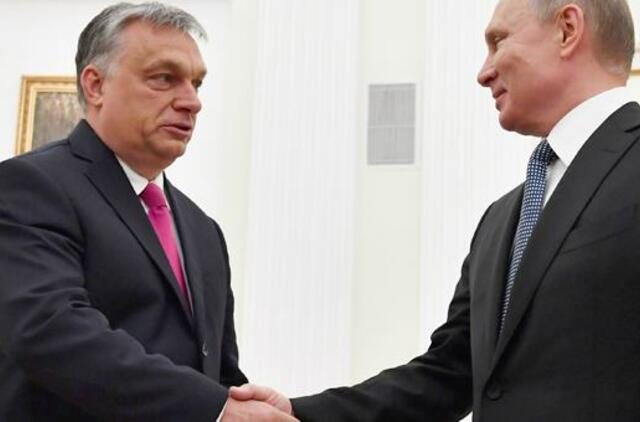 Su Vladimiru Putinu susitikęs Viktoras Orbanas kritikavo ES sankcijas Rusijai