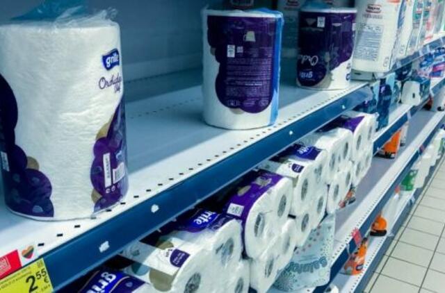 Dėl atsiradusio tualetinio popieriaus trūkumo prekybos centrai sprendžia dėl „Grigeo“