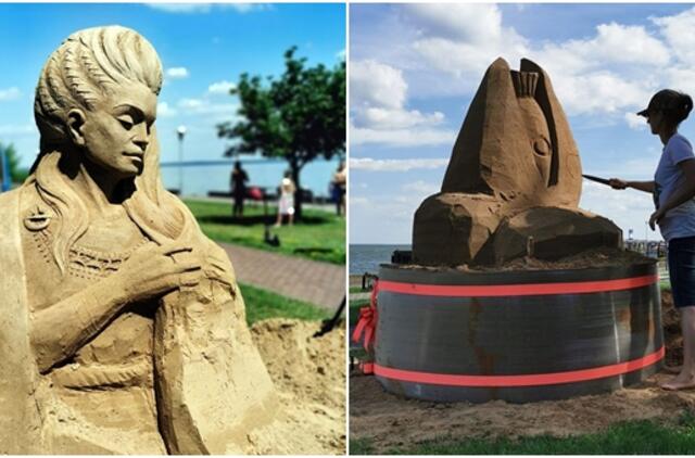 Juodkrantėje kuria įspūdingas smėlio skulptūras